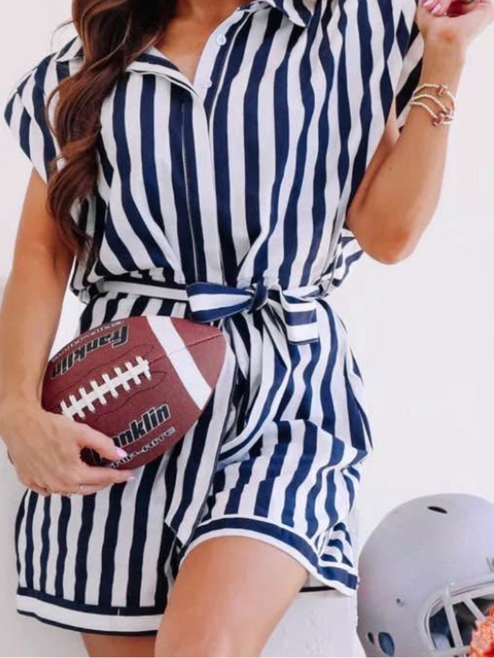 glam Brown and White Football